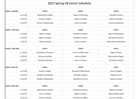 Spring 2022 U-8 Schedule